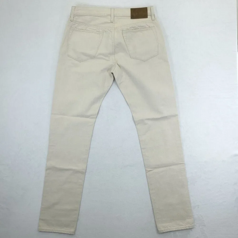 Todd Snyder Selvedge Denim 32x34 Slim Ivory Button Fly NWOT
